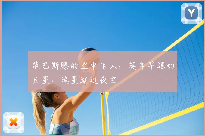 范巴斯滕的空中飞人,英年早退的巨星,流星划过夜空